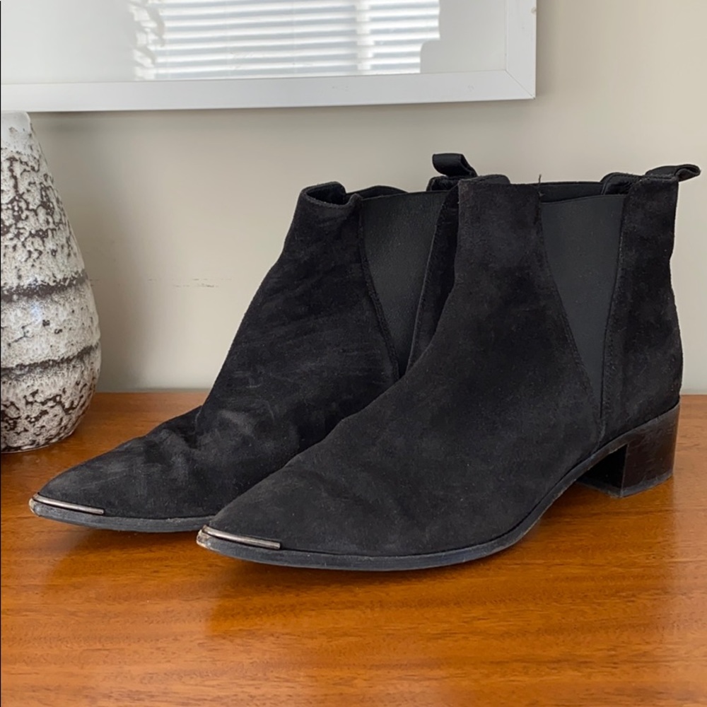Acne studios black suede Jensen ankle boots.